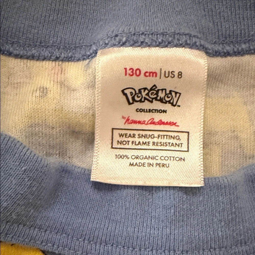 Hanna Andersson Blue and Yellow Pikachu Short Pajama Set